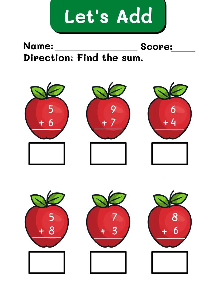 Free Printable Kindergarten Math Games Worksheets