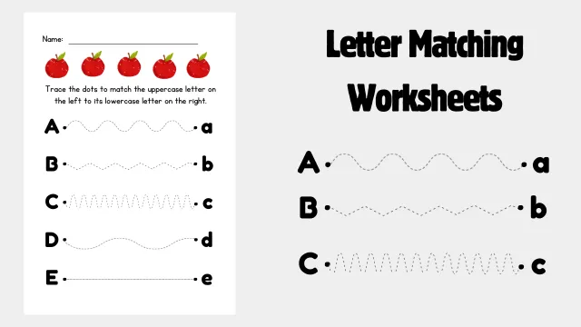 Free Printable Letter Matching Worksheets