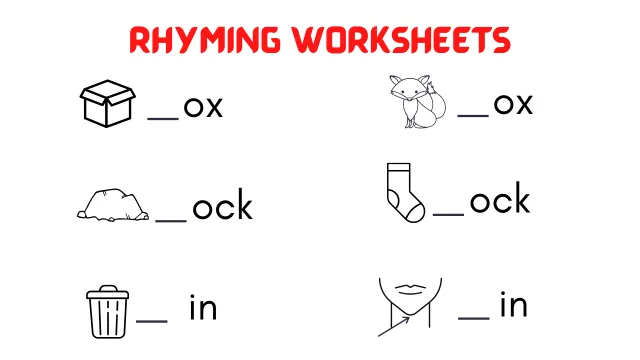 Free Printable Rhyming Worksheets