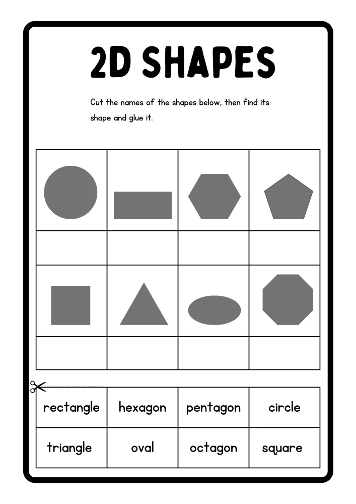 Free Printable Shape Recognition Worksheets