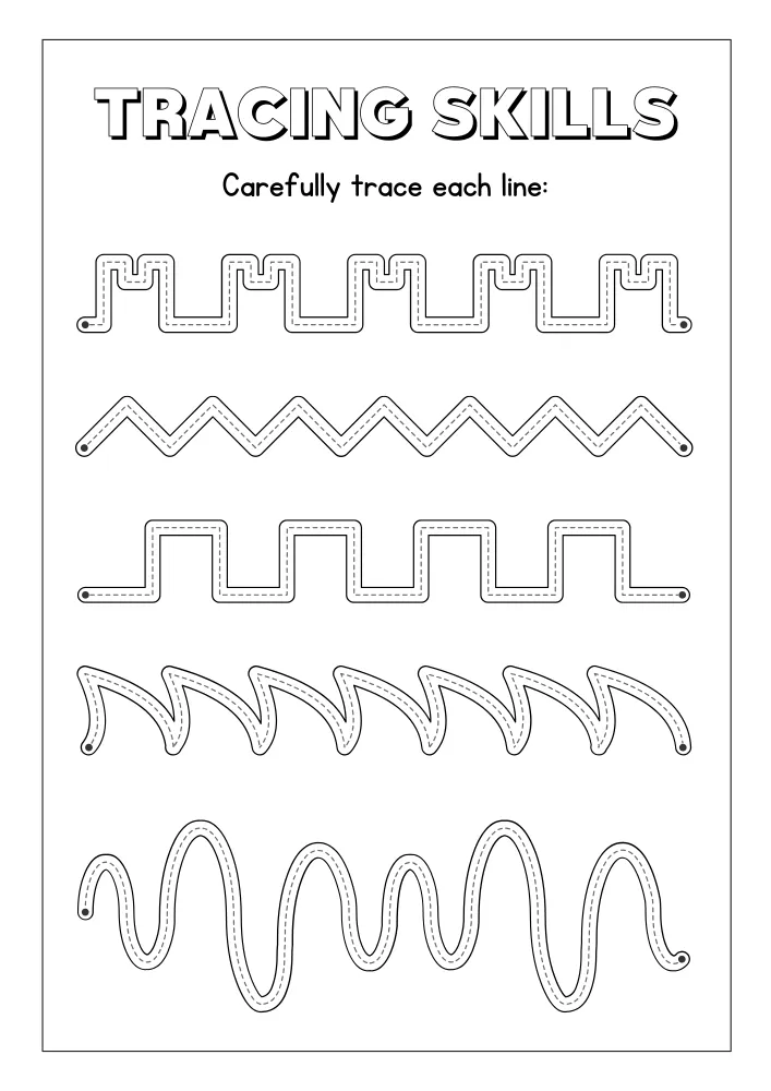 Free Printable Tracing Worksheets