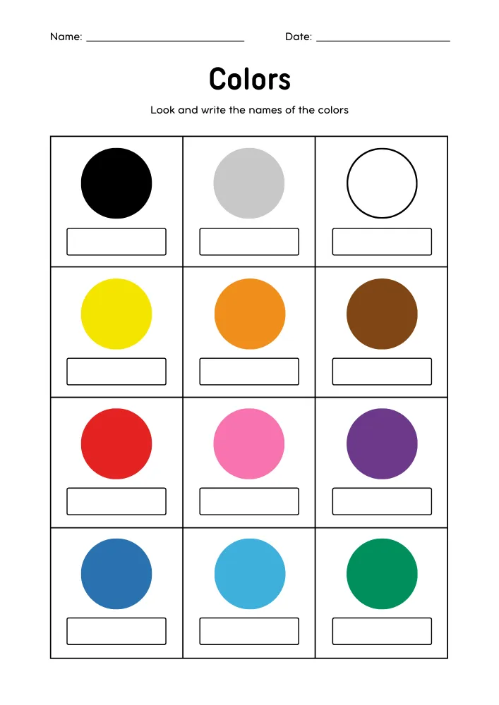 Free Printable Worksheets to Teach Colors to Toddlers