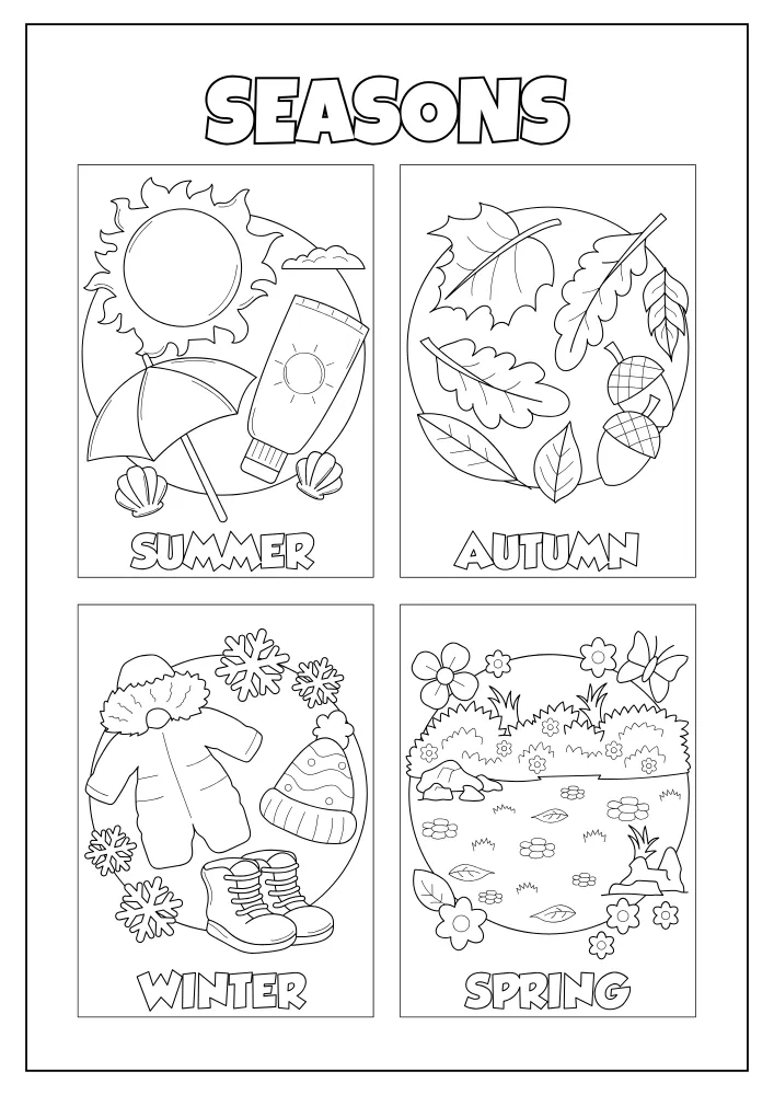 Free Worksheets for Learning Seasons