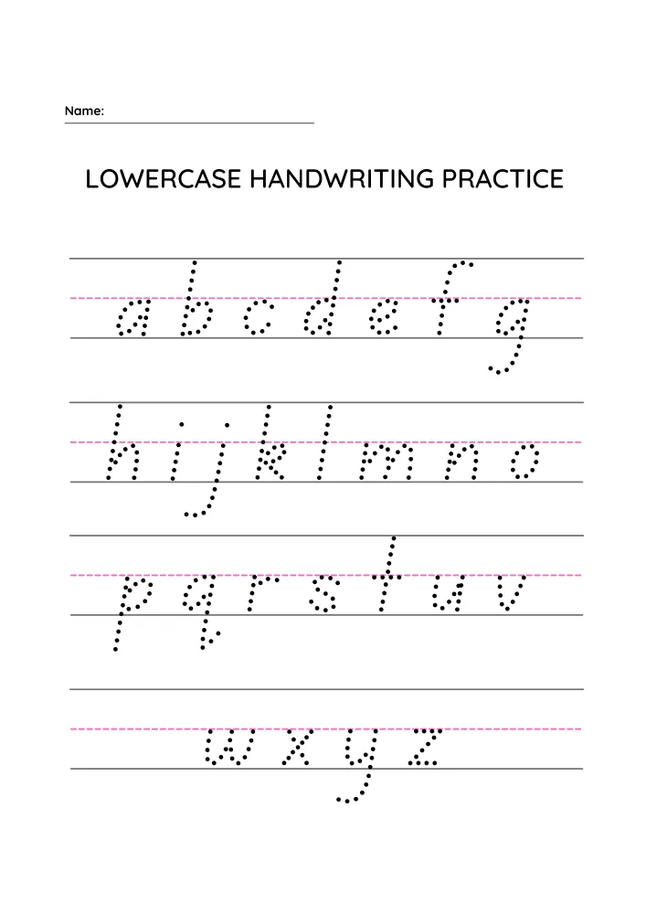 Handwriting Practice Worksheets for Preschoolers