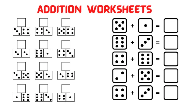 Kindergarten Printable Worksheets for Addition