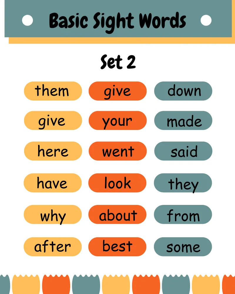 Printable Sight Word Worksheets